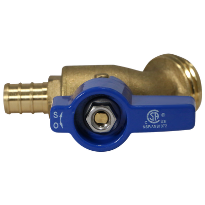  Pex Barb Crimp x GHT Hose Bibb Valve Measuring Pex Barb Crimp 1/2" x 3/4" GHT Specifically Garden Hose Valve