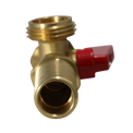 1/2 Inch MIP/Sweat x 3/4 Inch MHT Washing Machine Stop Valve with Hammer Arrestor