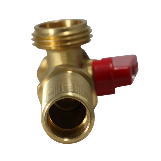 1/2 Inch MIP/Sweat x 3/4 Inch MHT Washing Machine Stop Valve with Hammer Arrestor