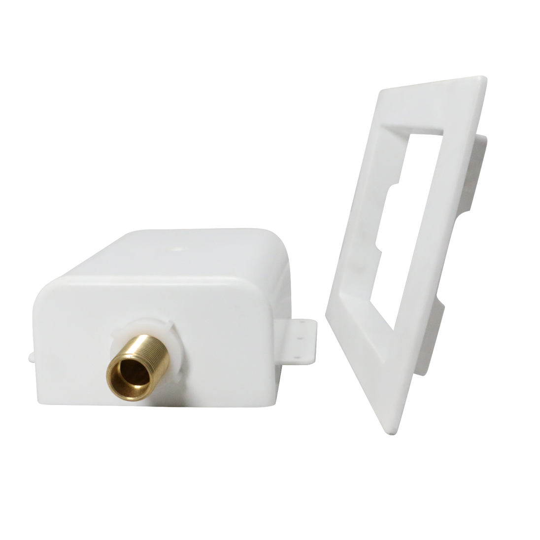 1/2 Inch MIP/Sweat x 3/4 Inch MHT, White with Hammer Arrestor Premium Washing Machine Outlet Box