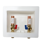 1/2 Inch MIP / Sweat x 3/4 inch MHT Premium Washing Machine Outlet Box with Center Drain