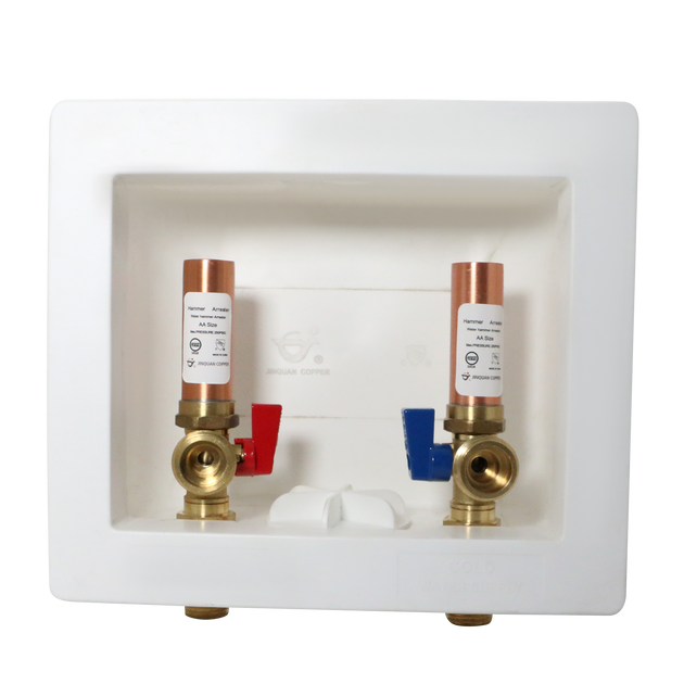 1/2 Inch MIP / Sweat x 3/4 inch MHT Premium Washing Machine Outlet Box with Center Drain