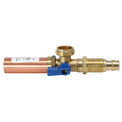 1/2 Inch Pex-A Expansion x 3/4 Inch MHT Premium Washing Machine Outlet Stop Valve with Hammer Arrestor Blue Handle