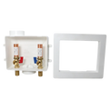 1/2 Inch MIP / Sweat x 3/4 inch MHT Premium Washing Machine Outlet Box with Center Drain