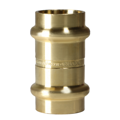  Measuring 3/4 in x 3/4 in Press Coupling, Brass Specifically Coupling