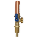 1/2 Inch PEX-B Barb x 3/4 Inch MHT Premium Washing Machine Outlet Stop Valve with Hammer Arrestor, Blue Handle