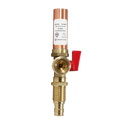 1/2 Inch Pex-A Expansion x 3/4 Inch MHT Premium Washing Machine Outlet Stop Valve with Hammer Arrestor Red Handle