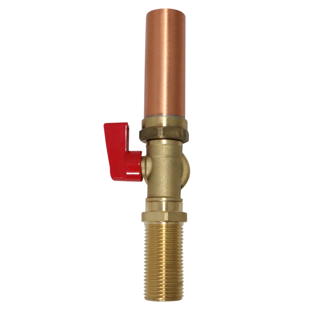 1/2 Inch MIP/Sweat x 3/4 Inch MHT Washing Machine Stop Valve with Hammer Arrestor