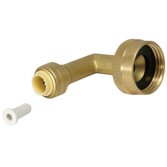 Push-to-Connect 3/8 Inch X 3/4 Inch GHT Dishwasher Elbow