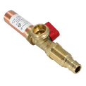 1/2 Inch Pex-A Expansion x 3/4 Inch MHT Premium Washing Machine Outlet Stop Valve with Hammer Arrestor Red Handle