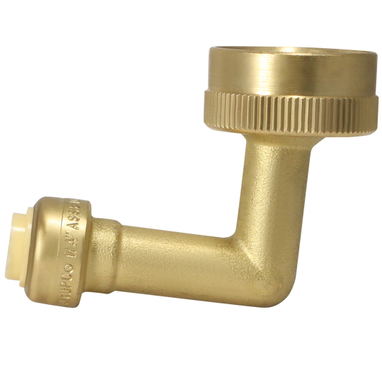 Push-to-Connect 3/8 Inch X 3/4 Inch GHT Dishwasher Elbow