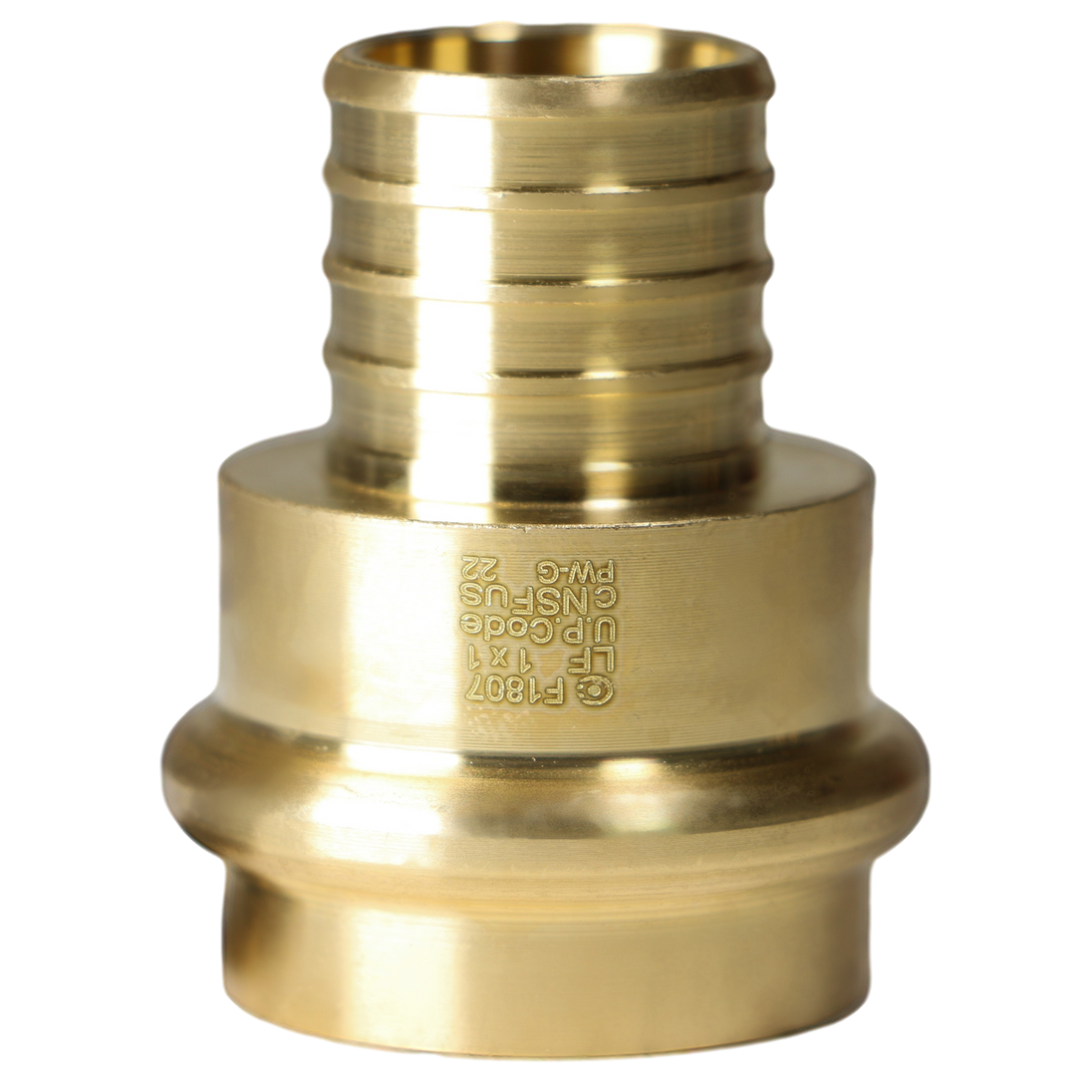 1 inch PEX-B Barb Crimp x 1 inch Press Coupling