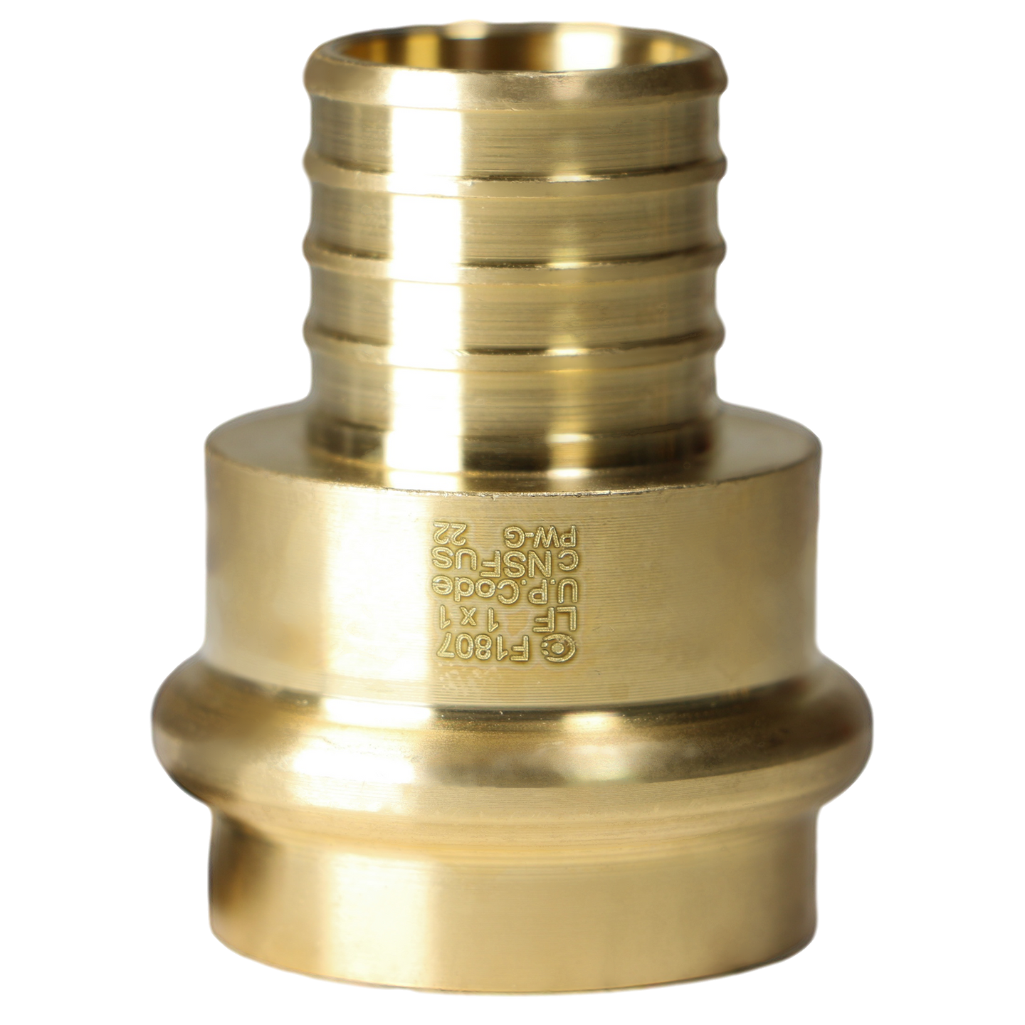 1 inch PEX-B Barb Crimp x 1 inch Press Coupling