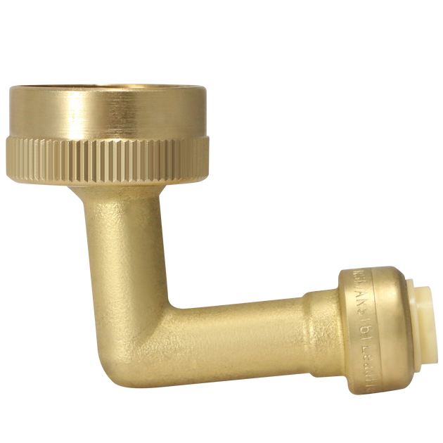 Push-to-Connect 3/8 Inch X 3/4 Inch GHT Dishwasher Elbow
