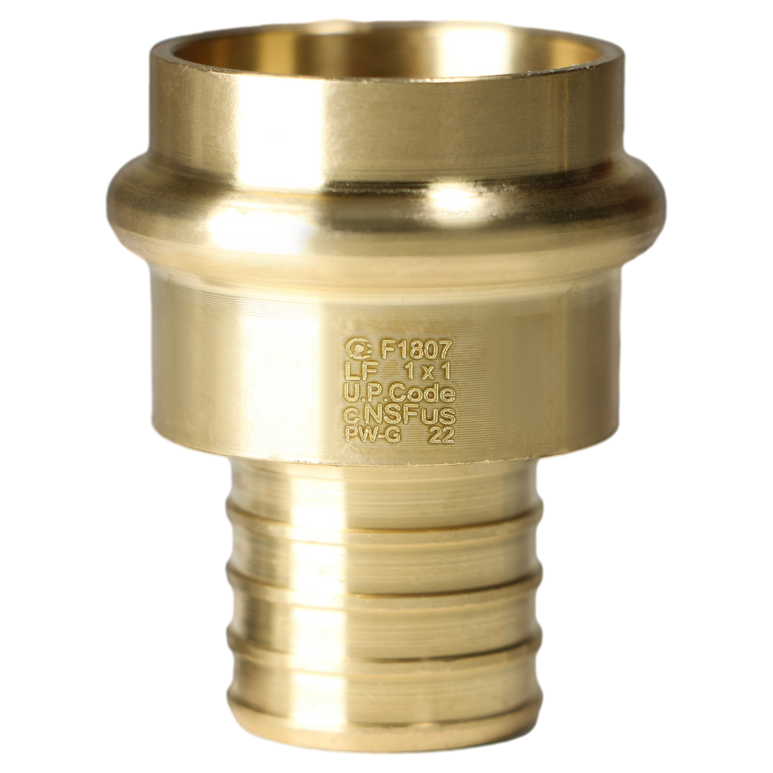 1 inch PEX-B Barb Crimp x 1 inch Press Coupling