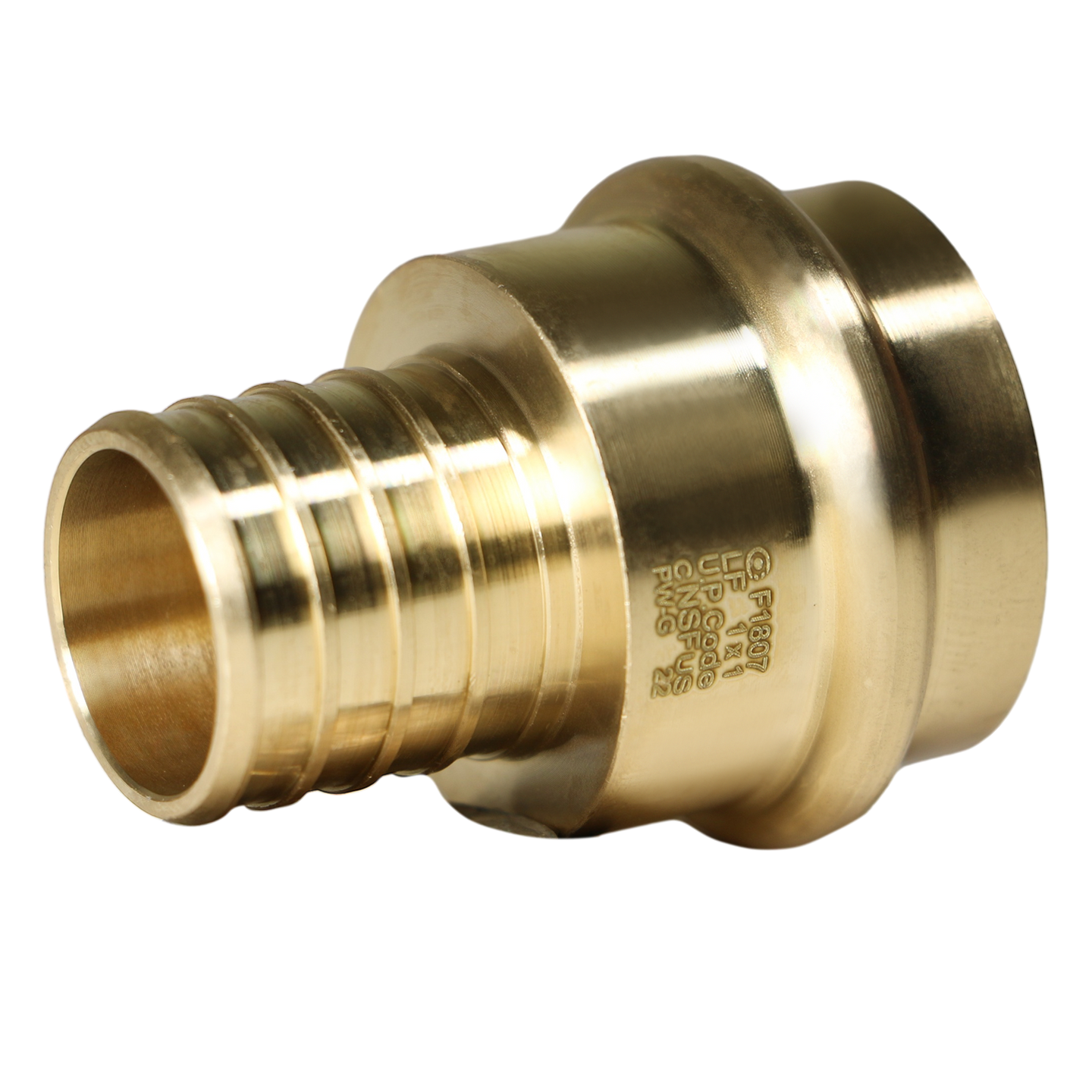 1 inch PEX-B Barb Crimp x 1 inch Press Coupling