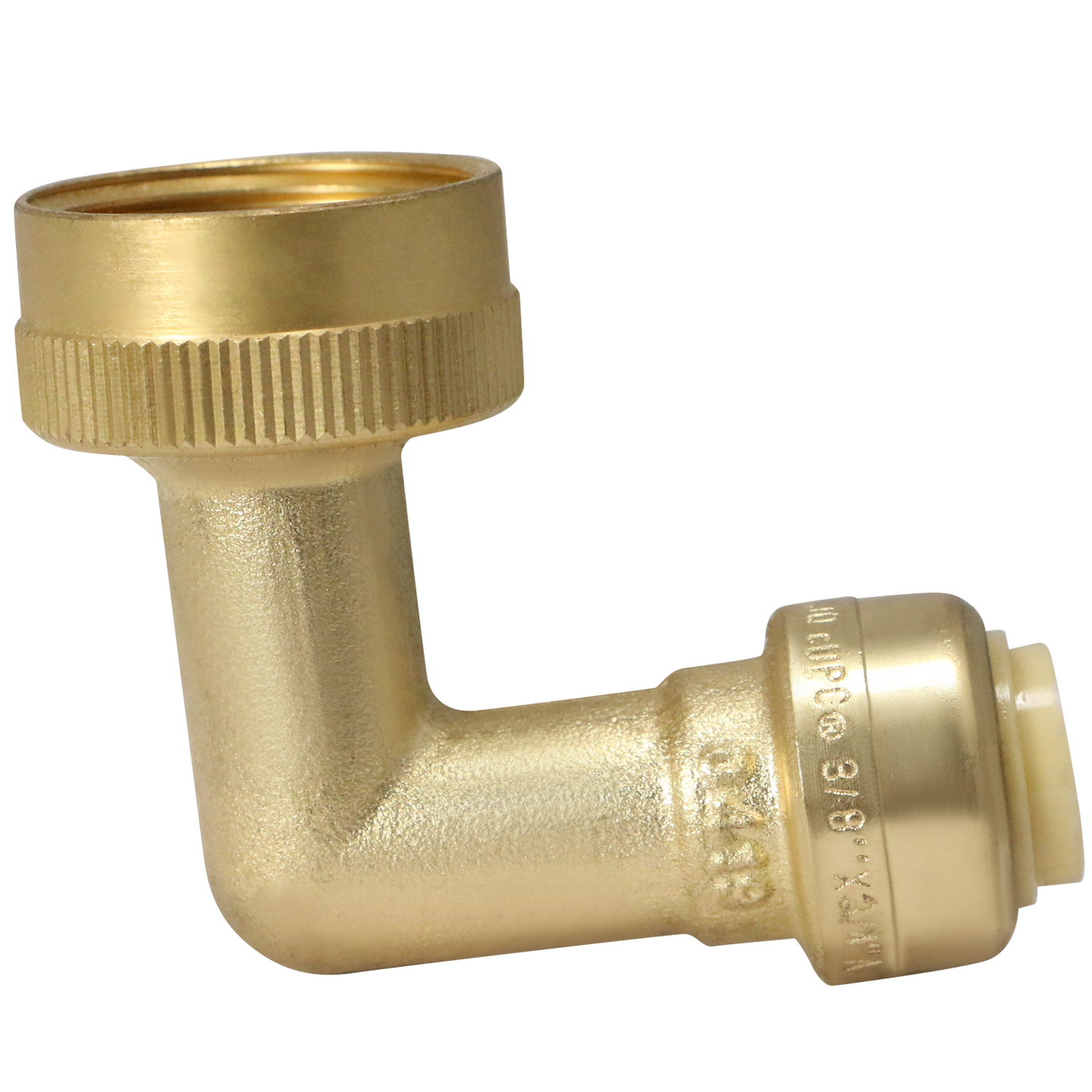 Push-to-Connect 1/4 Inch x 3/4 Inch GHT Dishwasher Elbow