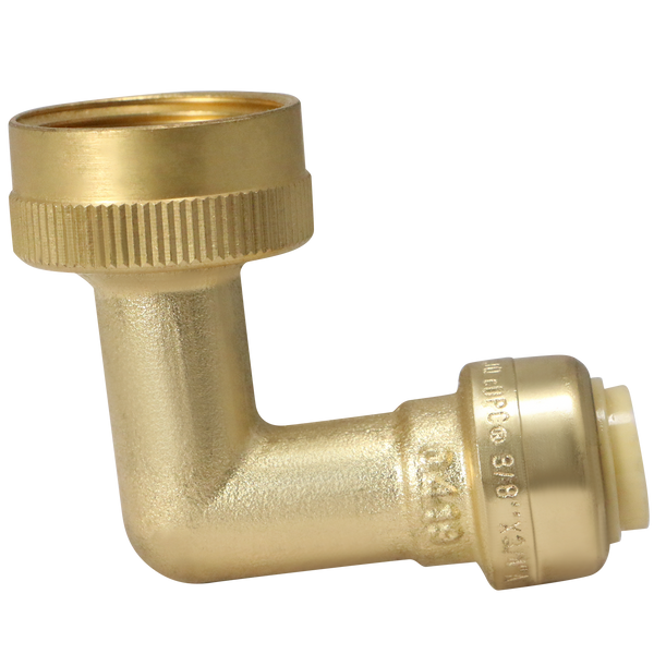 Push-to-Connect 1/4 Inch x 3/4 Inch GHT Dishwasher Elbow