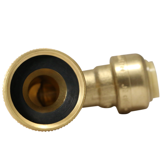 Push-to-Connect 1/4 Inch x 3/4 Inch GHT Dishwasher Elbow