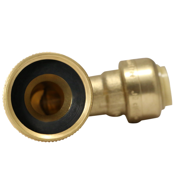 Push-to-Connect 1/4 Inch x 3/4 Inch GHT Dishwasher Elbow