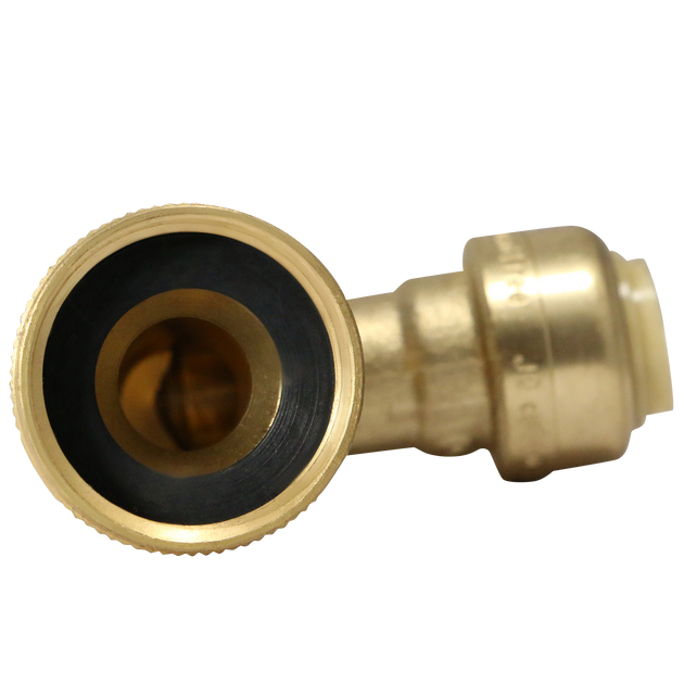 Push-to-Connect 1/4 Inch x 3/4 Inch GHT Dishwasher Elbow