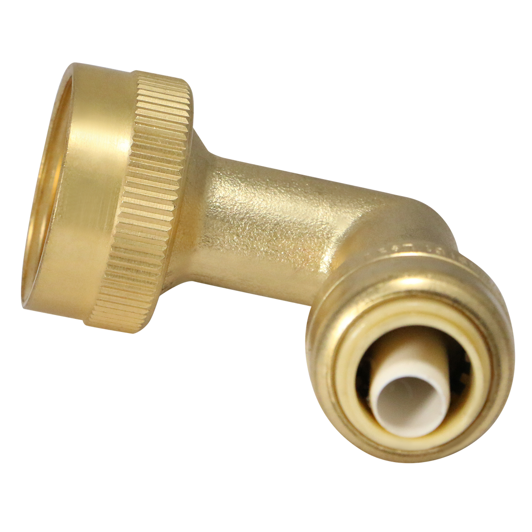 Push-to-Connect 1/4 Inch x 3/4 Inch GHT Dishwasher Elbow
