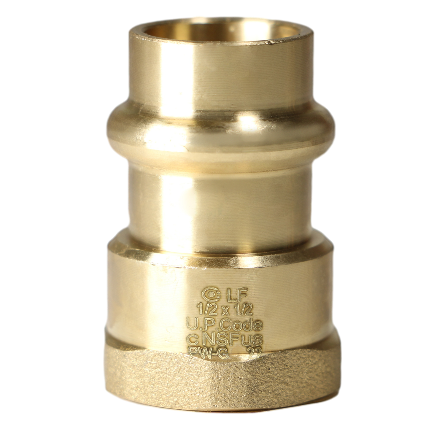 Press Female NPT Adapter Measuring 1/2 Press Inch x 1/2 Inch Female NPT Adapter Specifically Press Female NPT Adapter