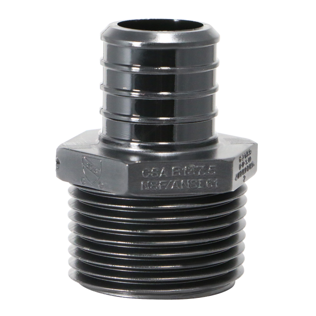 1 Inch PEX-B Barb Crimp x 1 Inch Male NPT Poly Alloy Adapter