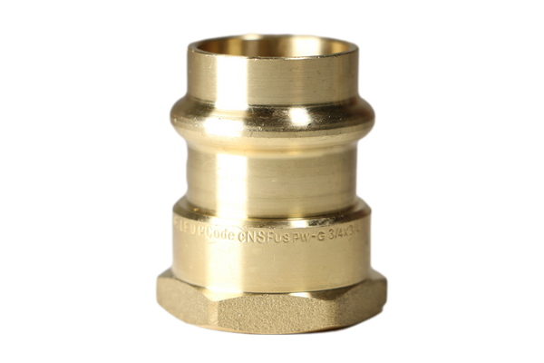 3/4 Inch Press x 3/4 Inch Female NPT Adapter