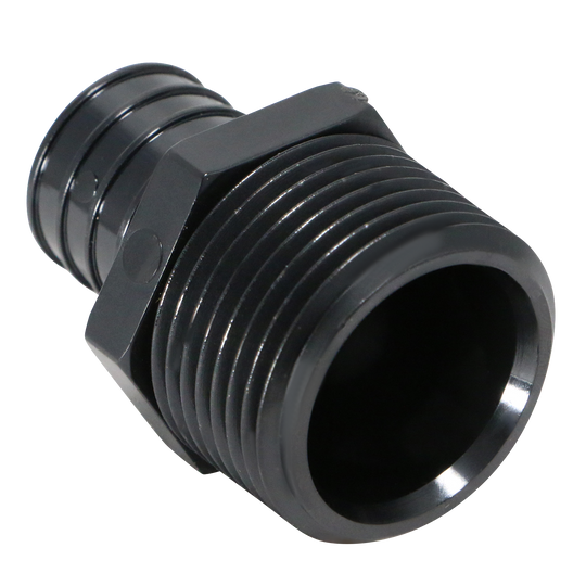 1 Inch PEX-B Barb Crimp x 1 Inch Male NPT Poly Alloy Adapter