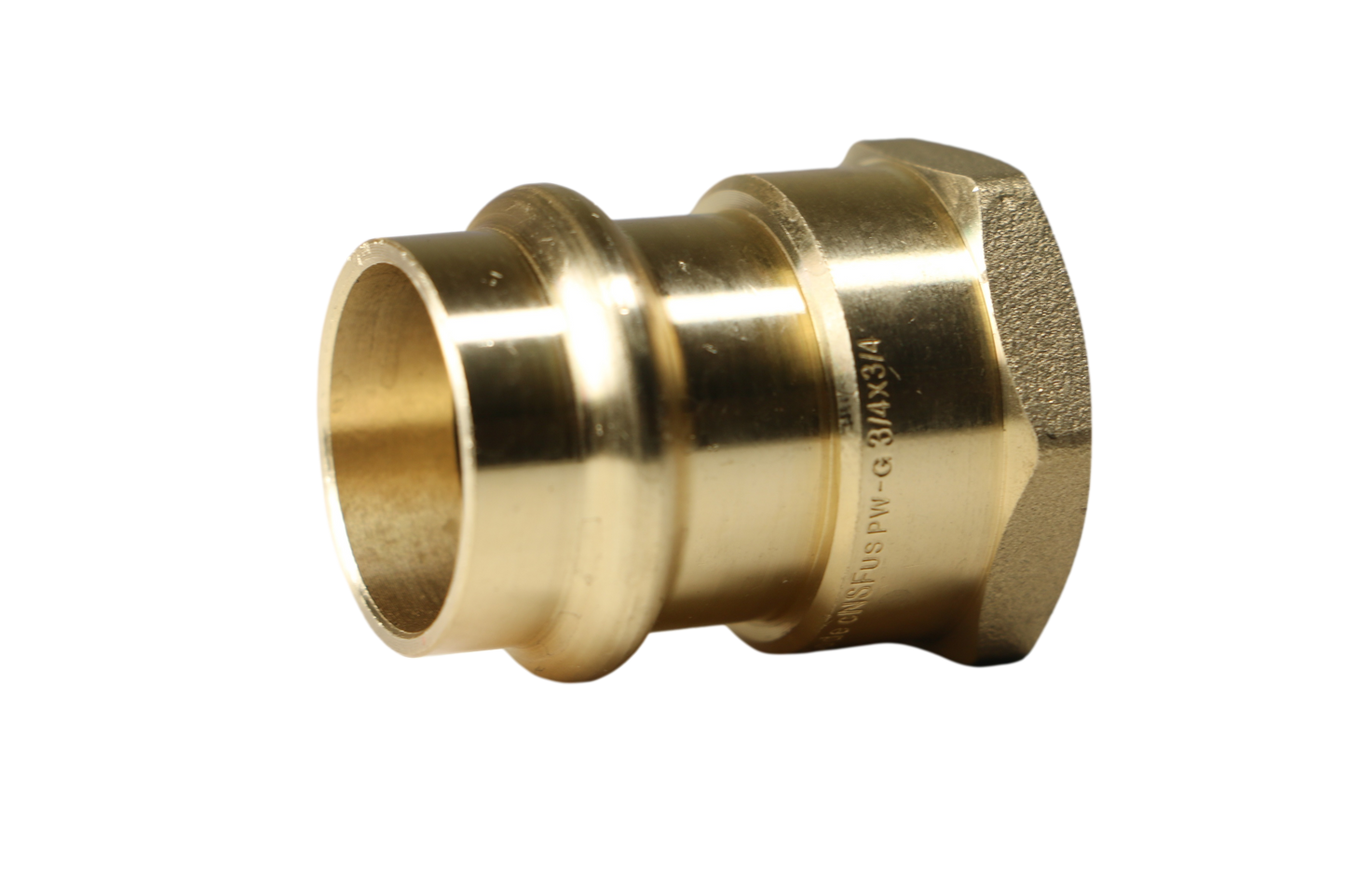 Measuring 3/4 Inch Press x 3/4 Inch Female NPT Adapter Specifically