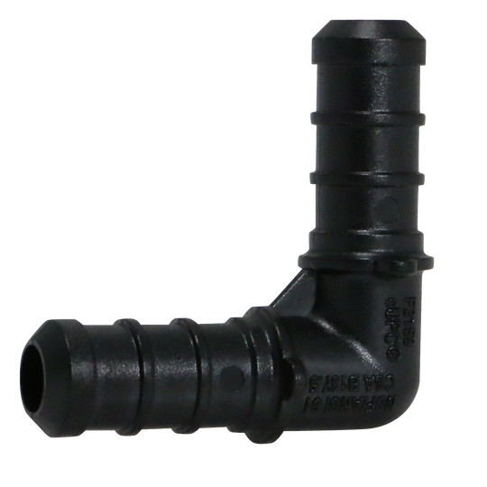 3/8 Inch PEX-B Barb Crimp Poly Alloy Elbow