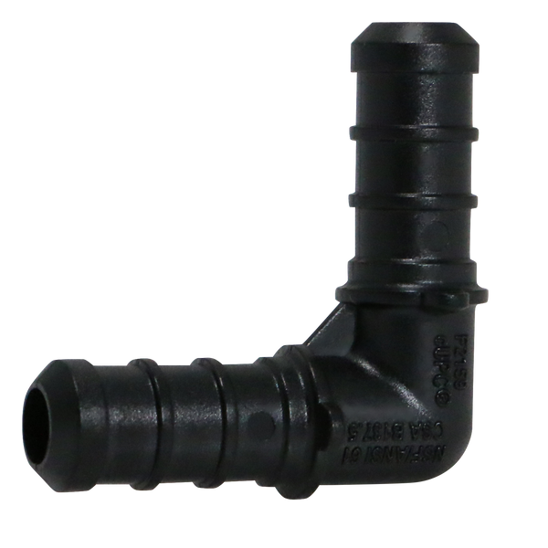 3/8 Inch PEX-B Barb Crimp Poly Alloy Elbow