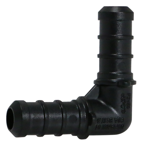 3/8 Inch PEX-B Barb Crimp Poly Alloy Elbow