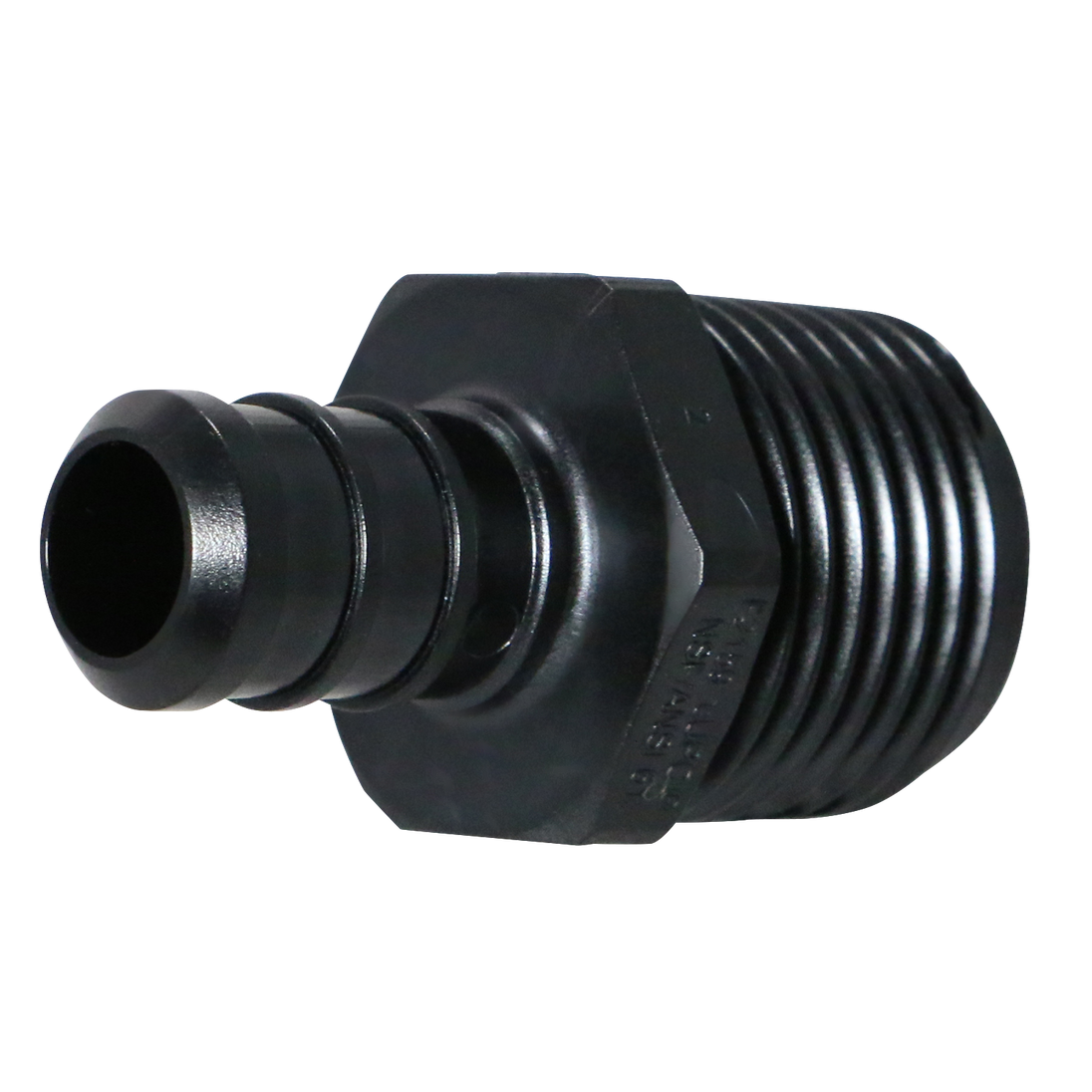 1/2 Inch PEX-B Barb Crimp x 3/4 Inch Male NPT Poly Alloy Adapter