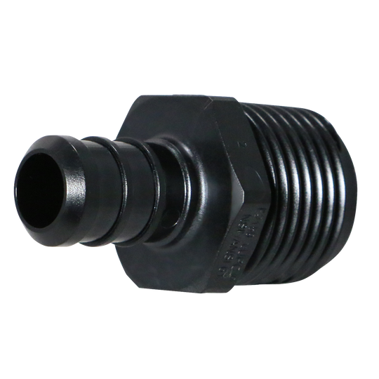 1/2 Inch PEX-B Barb Crimp x 3/4 Inch Male NPT Poly Alloy Adapter