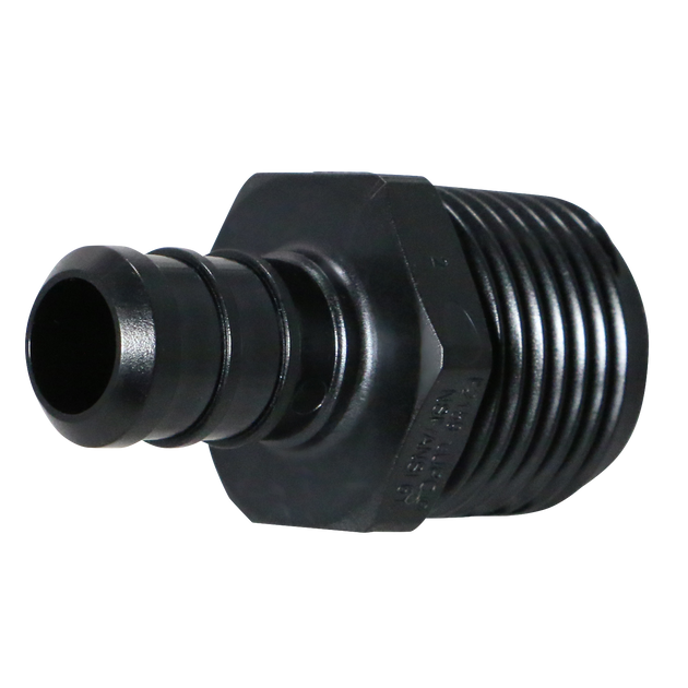 1/2 Inch PEX-B Barb Crimp x 3/4 Inch Male NPT Poly Alloy Adapter