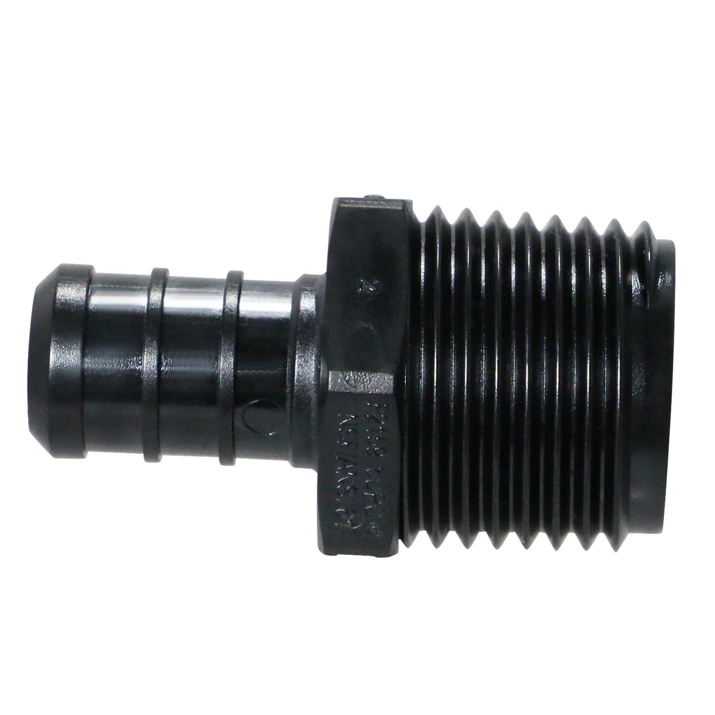 1/2 Inch PEX-B Barb Crimp x 3/4 Inch Male NPT Poly Alloy Adapter