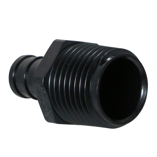 1/2 Inch PEX-B Barb Crimp x 3/4 Inch Male NPT Poly Alloy Adapter