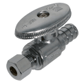 1/2 Inch  PEX-B Barb x 1/4 Inch OD Compression Straight Valve