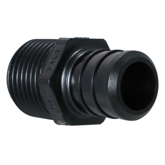 3/4 Inch PEX-B Barb Crimp x 1/2 Inch Male NPT Poly Alloy Adapter