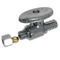 1/2 Inch  PEX-B Barb x 1/4 Inch OD Compression Straight Valve