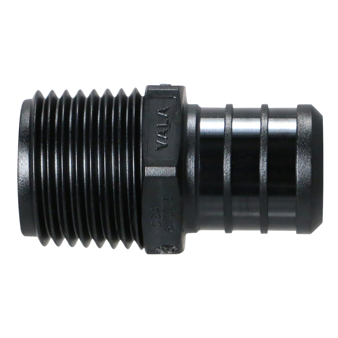 3/4 Inch PEX-B Barb Crimp x 1/2 Inch Male NPT Poly Alloy Adapter