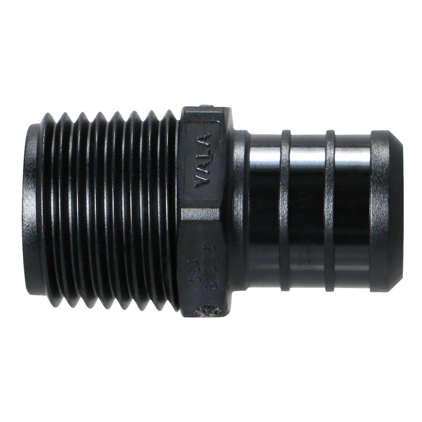 3/4 Inch PEX-B Barb Crimp x 1/2 Inch Male NPT Poly Alloy Adapter