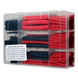 1-Pack 270 PCS Heat Shrink Tubing Kit - 3:1 Ratio Adhesive Lined, Black + Red