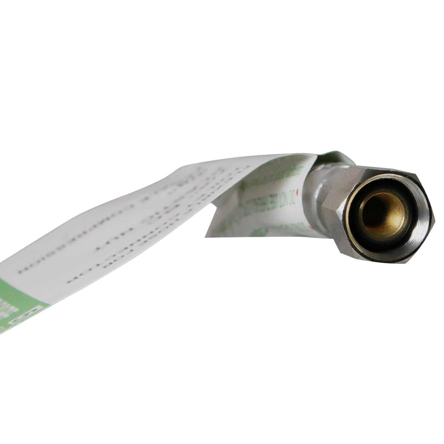 3/8 Inch Compression x 7/8 Inch BC Braided Stainless Steel Toilet Hose, 12 Inch Long