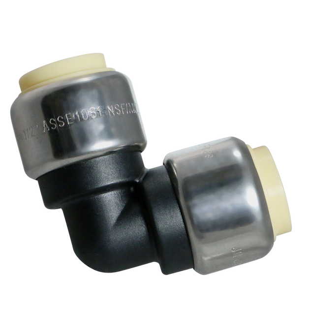 1/2 Inch Push-to-Connect Elbow, PPSU, Plastic