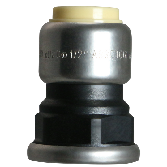 1/2 Inch Push-to-Connect Female Adapter, PPSU, Plastic