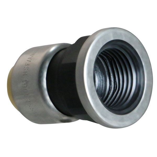 1/2 Inch Push-to-Connect Female Adapter, PPSU, Plastic