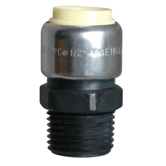 1/2 Inch Push-to-Connect Male Adapter, PPSU, Plastic